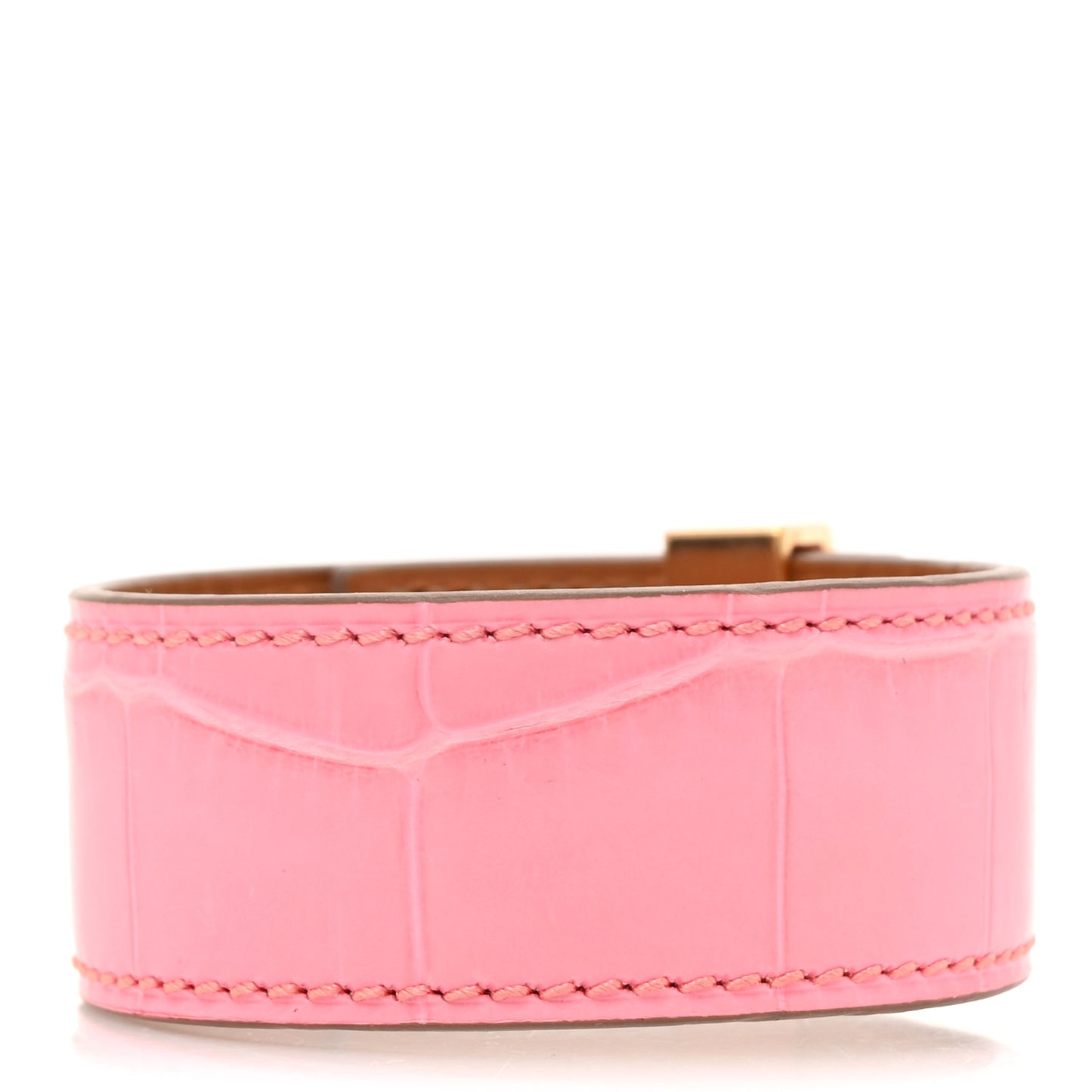 Matte Niloticus Crocodile Collier de Chien CDC 24 Bracelet T2 Rose Bubblegum