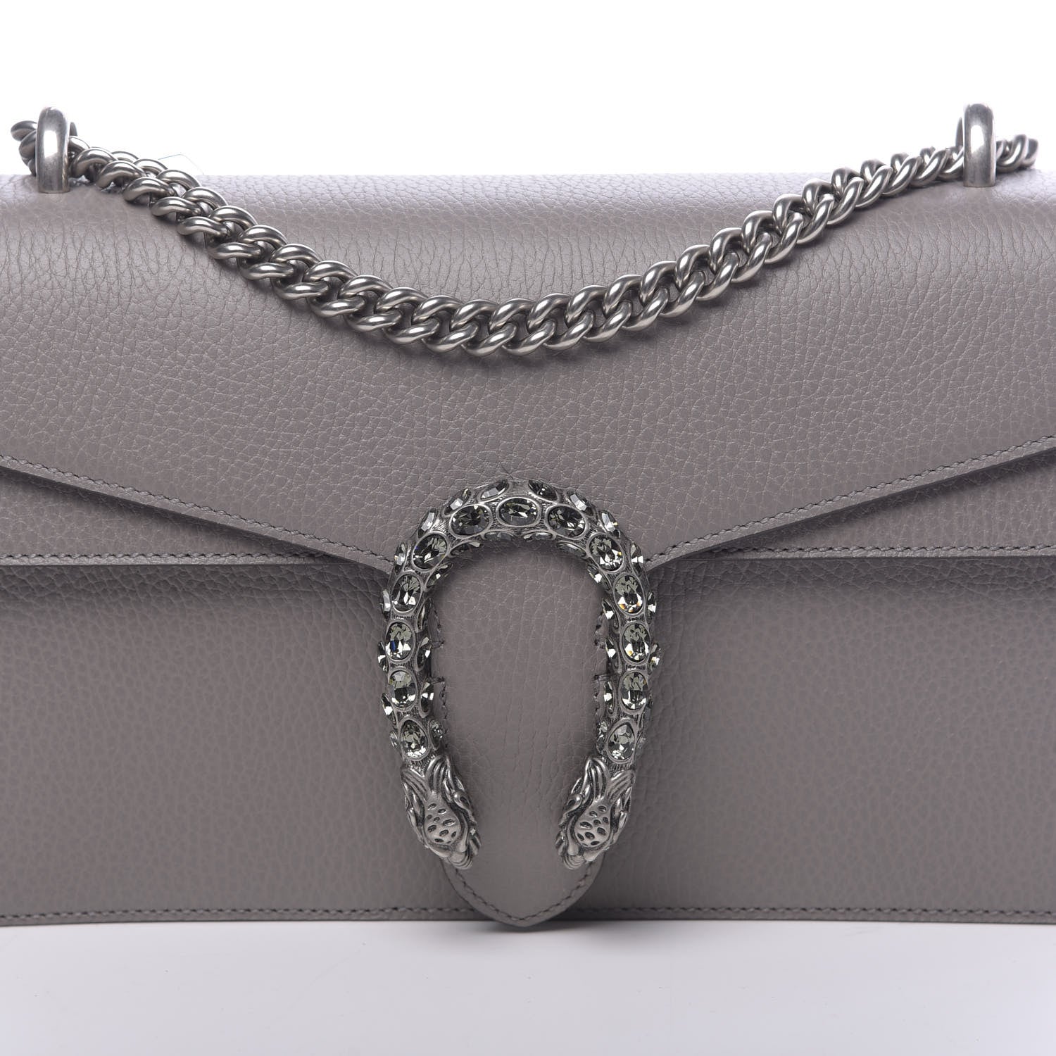 Gucci Pebbled Calfskin Small Dionysus Shoulder Bag Dusty Grey 8 of 10