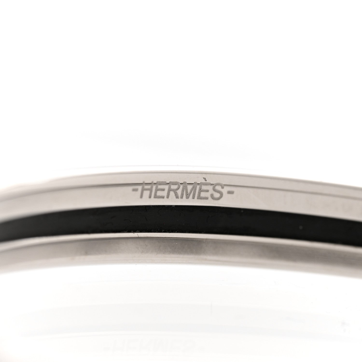 Hermes Enamel Printed Extra Narrow Uni Bracelet 65 Bleu Polaire 5 of 6