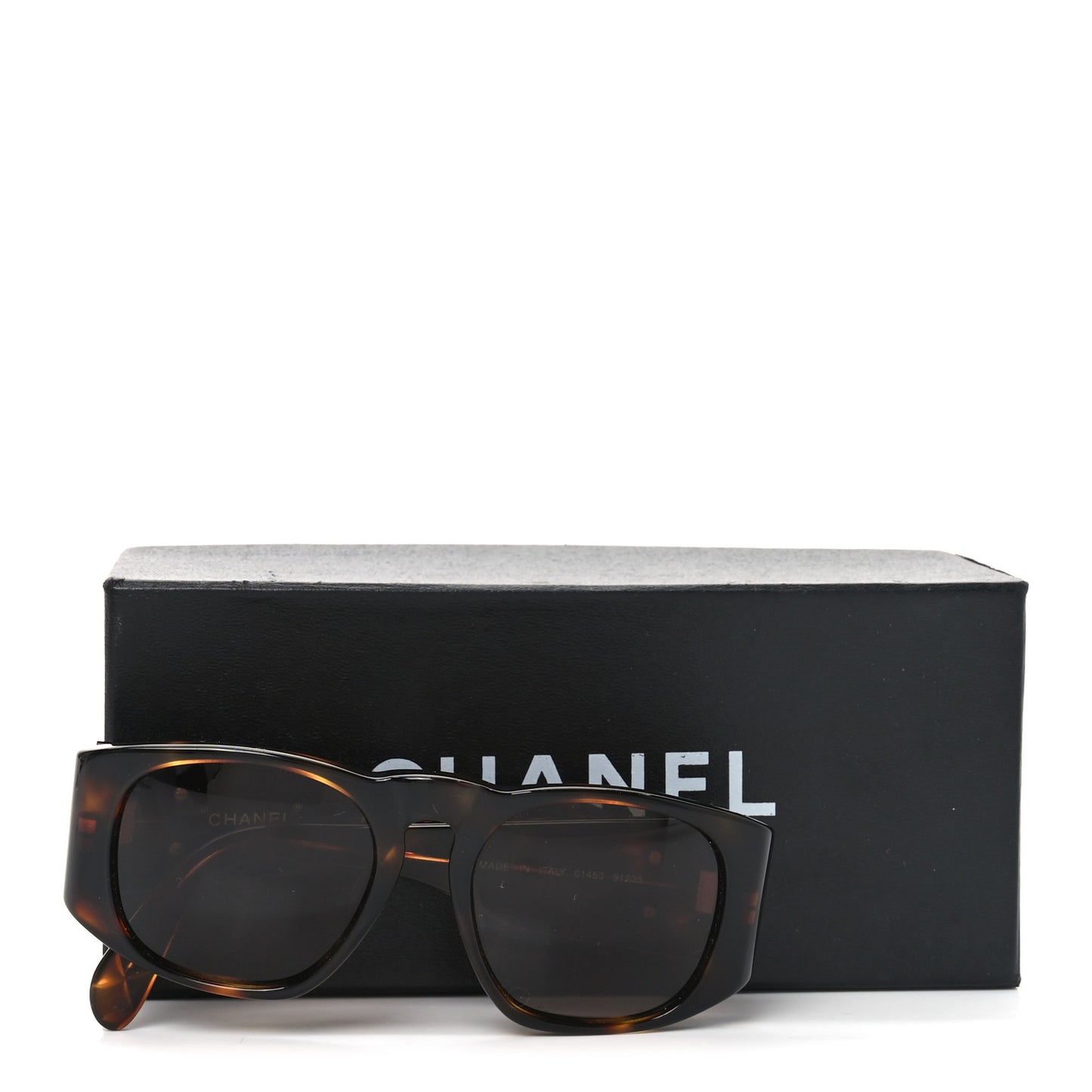 Acetate Quilted Sunglasses 01450 Tortoise