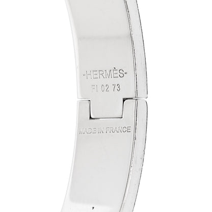 Hermes Enamel Narrow Clic Clac H Bracelet PM White 4 of 5