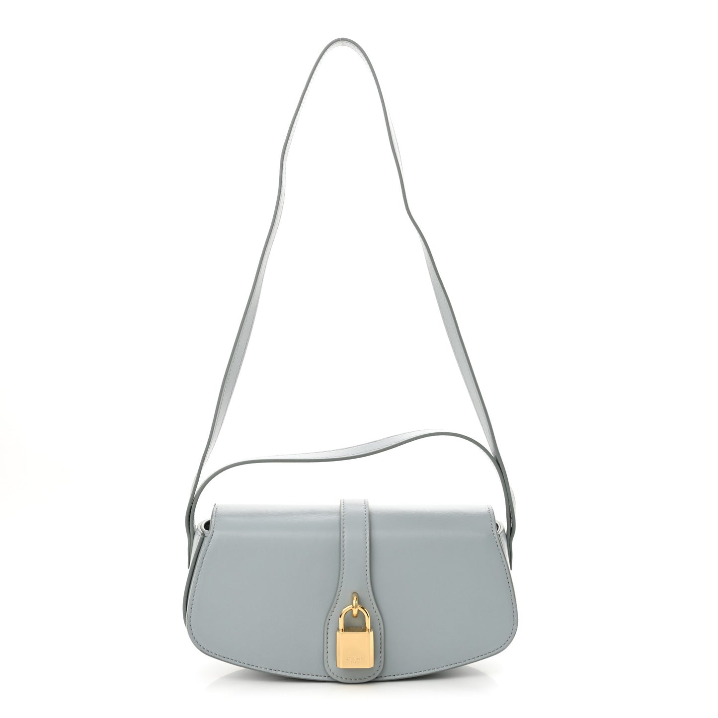 Smooth Calfskin Tabou Clutch On Strap Ice Blue