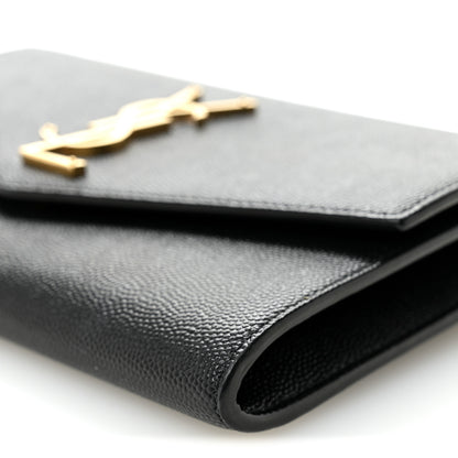 Saint Laurent Grain de Poudre Uptown Chain Wallet Black 11 of 11