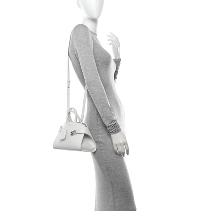 Salvatore Ferragamo Natural Grain Calfskin Mini Hug Bag Optic White 2 of 13