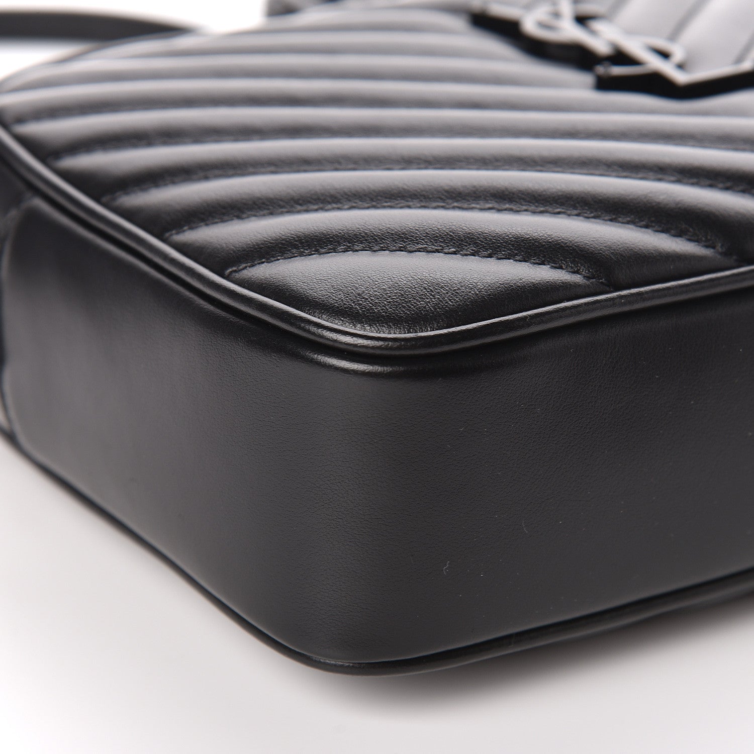 Saint Laurent Calfskin Matelasse Monogram Lou Camera Bag Black 8 of 9