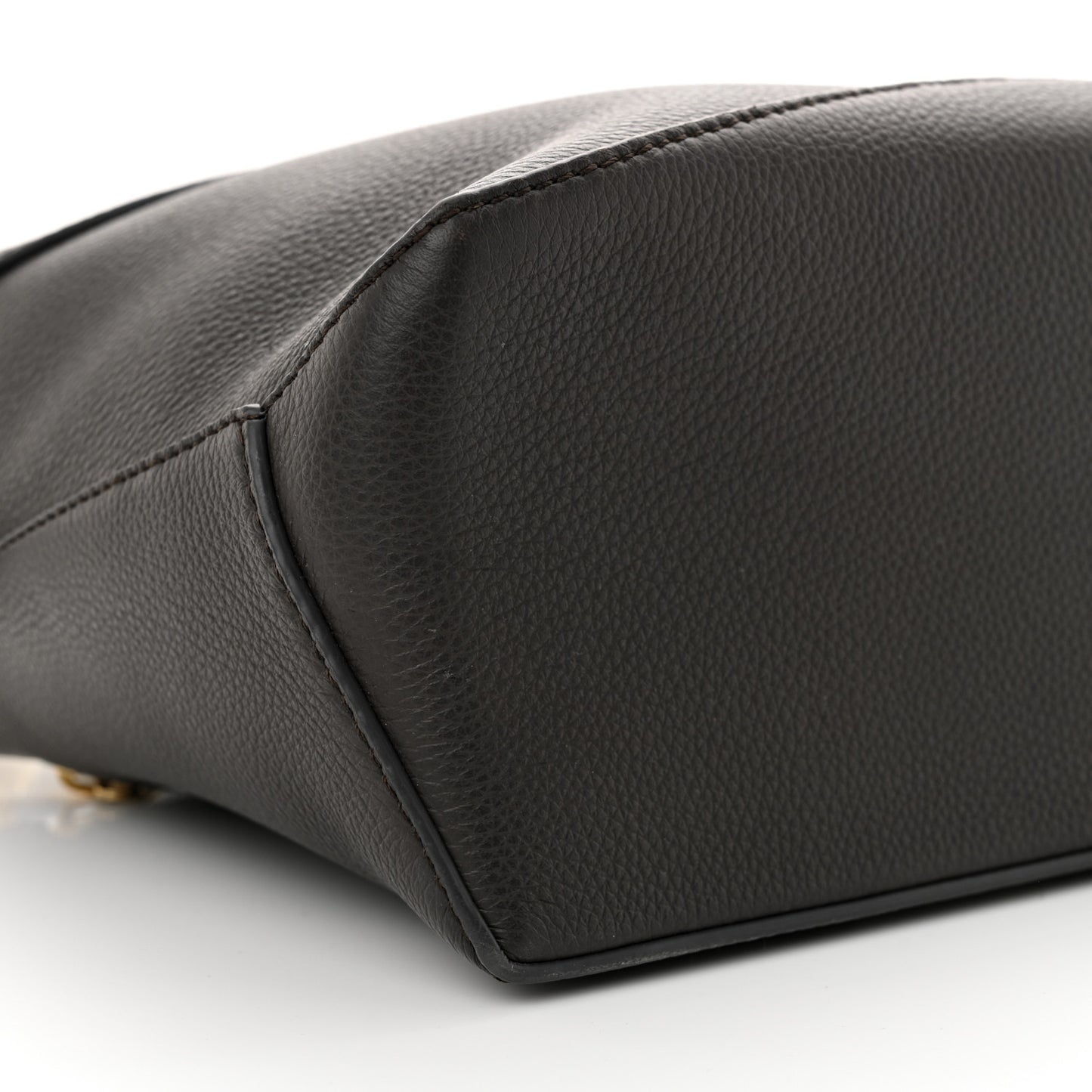 Soft Grained Calfskin Small Puzzle Edge Bag Dark Grey
