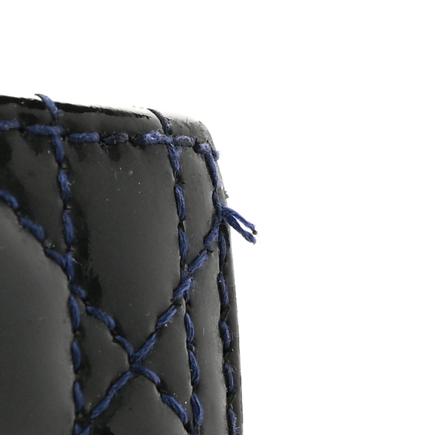 Christian Dior Patent Cannage Large Lady Dior Navy Blue 16 of 17