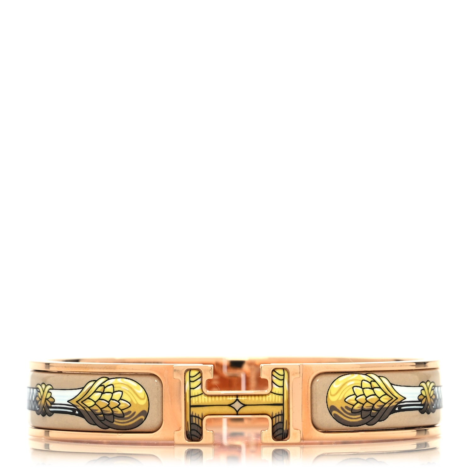 Hermes Enamel Narrow Print Cliquetis Clic Clac H Bracelet GM Songe Nuit 1 of 5