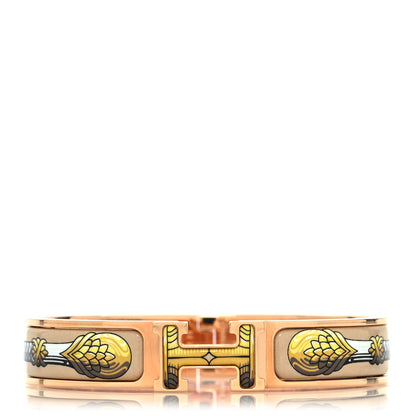 Hermes Enamel Narrow Print Cliquetis Clic Clac H Bracelet GM Songe Nuit 1 of 5