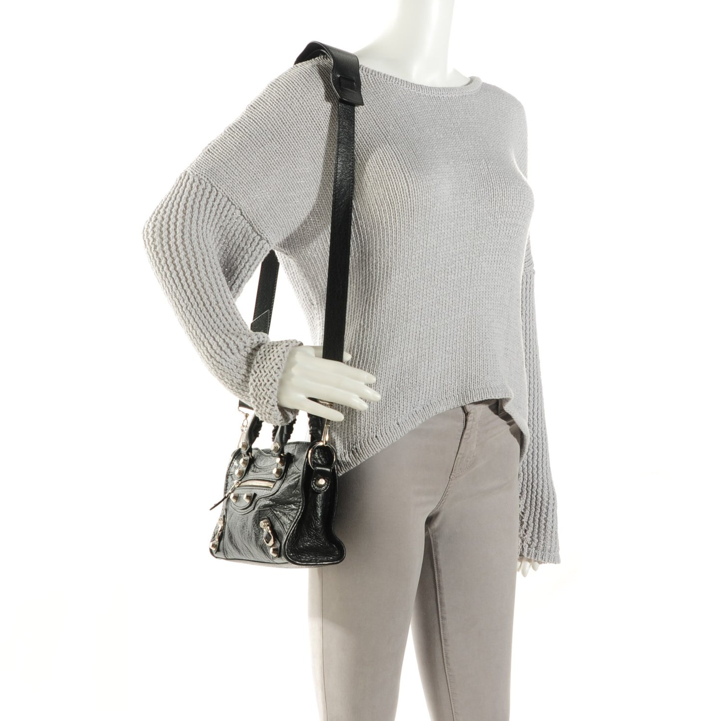 Agneau Giant 12 Silver Hardware Mini City Black
