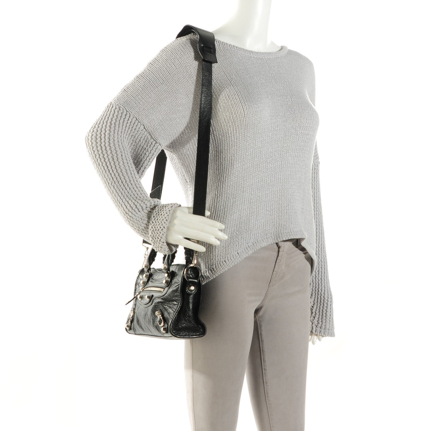 Balenciaga Agneau Giant 12 Silver Hardware Mini City Black 2 of 7