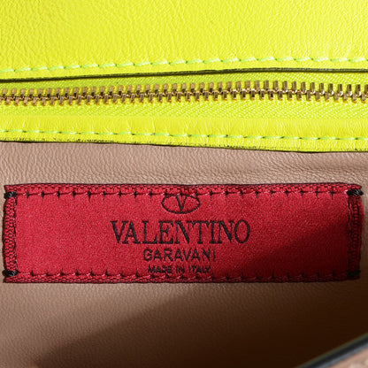 Valentino Garavani Vitello My Own Code Clutch Yellow Fluo 7 of 8