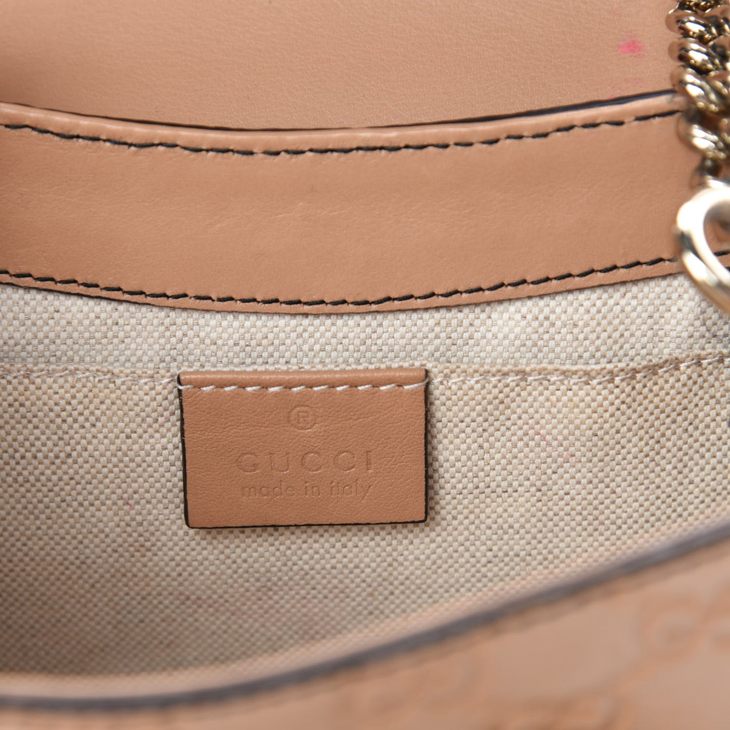 Guccissima Mini Emily Chain Shoulder Bag Camelia