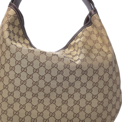Gucci Monogram Large Wave Hobo Dark Brown 8 of 15