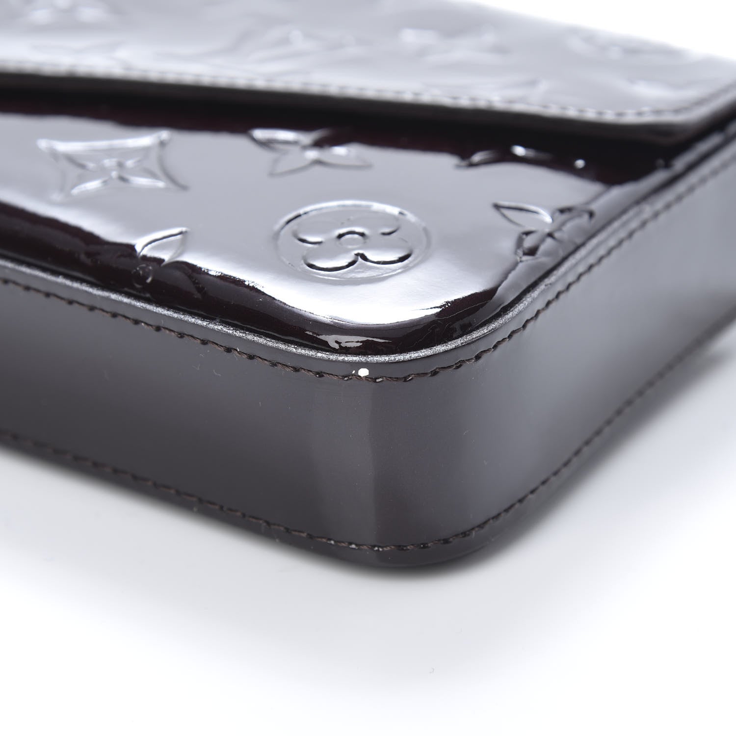 Louis Vuitton Vernis Pochette Felicie Chain Wallet Amarante 14 of 14