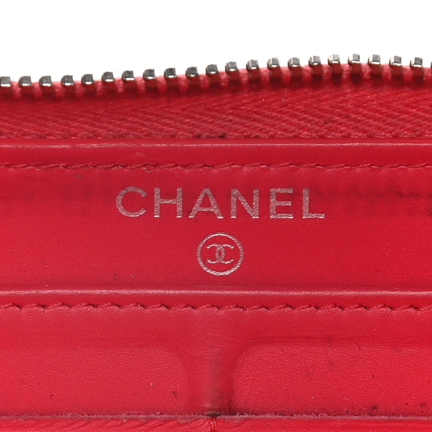 Patent Quilted Large Gusset Zip Around Wallet Red