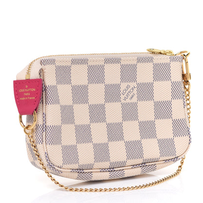 Louis Vuitton Damier Azur 2021 Christmas Animation Hollywood Mini Pochette Accessories Fuchsia 4 of 8