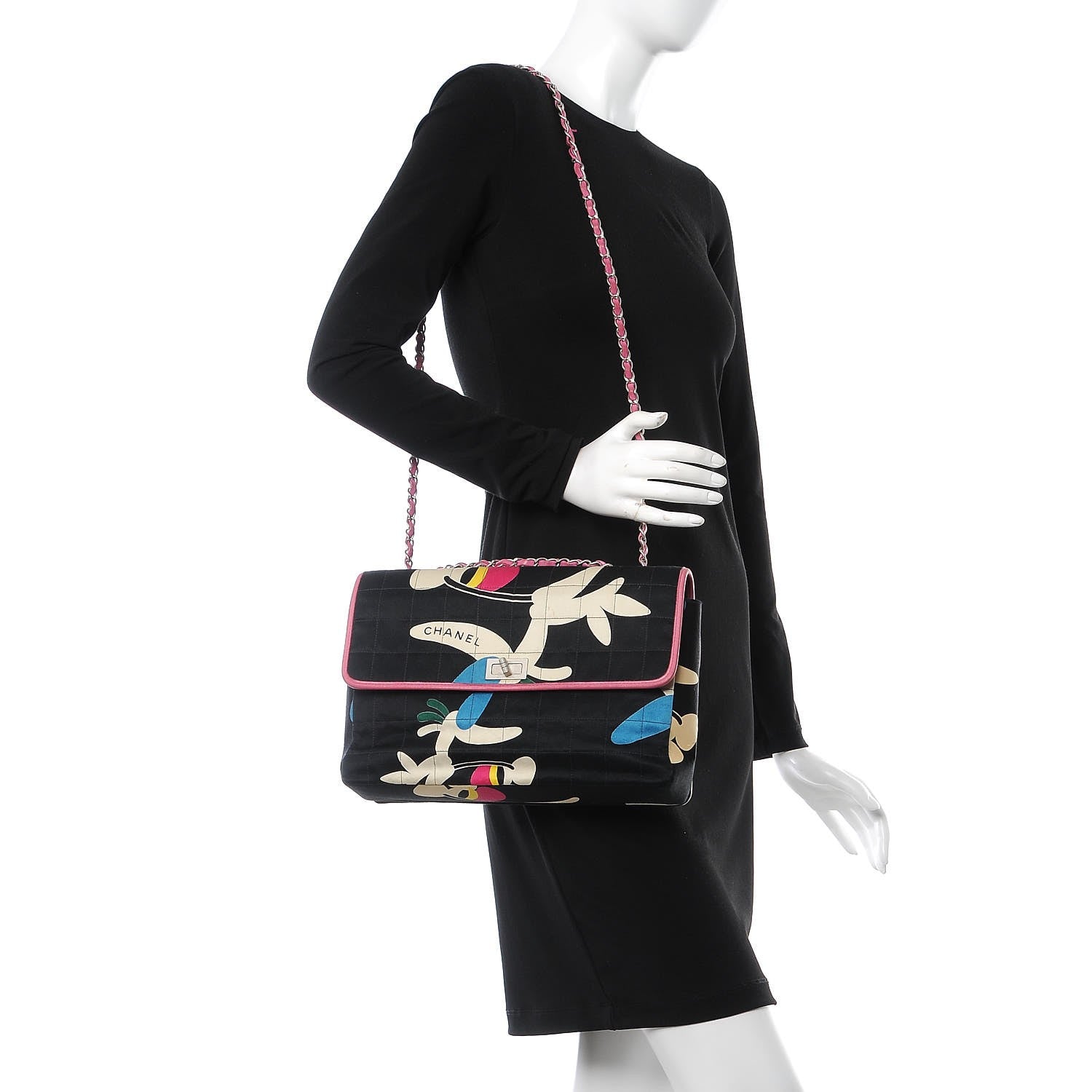 Chanel Canvas Chocolate Bar Quilted Flap Multicolor 3 of 13