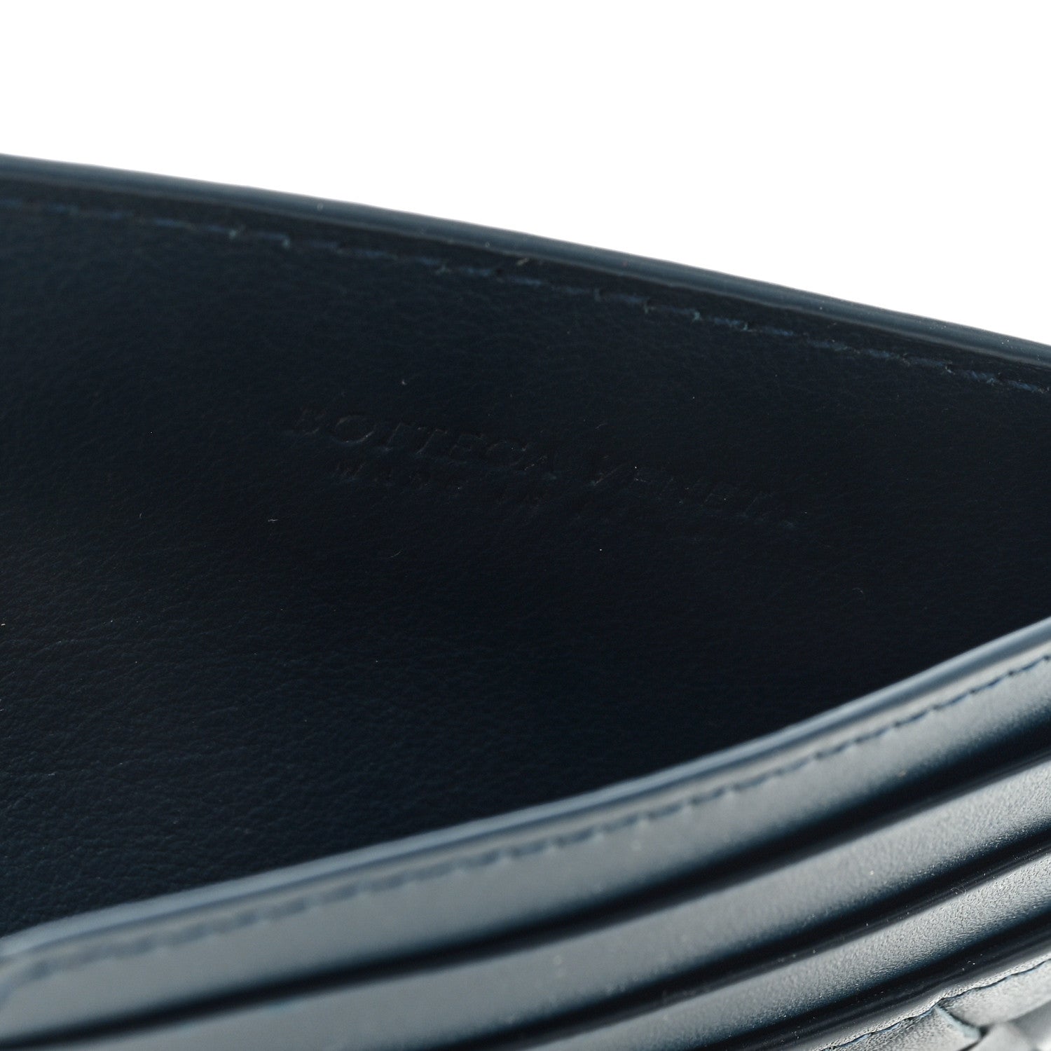 Bottega Veneta Nappa Intrecciato Card Holder Deep Blue 6 of 6