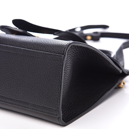 Gucci Calfskin Mini GG Marmont Top Handle Bag Black 10 of 13