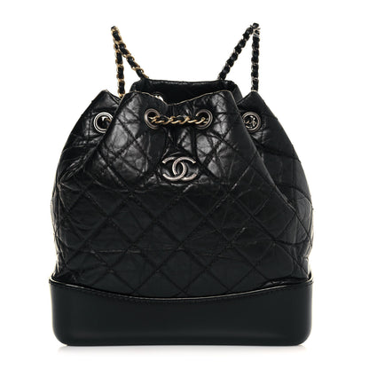 Chanel Aged Calfskin Quilted Small Gabrielle Backpack Black 1 of 12