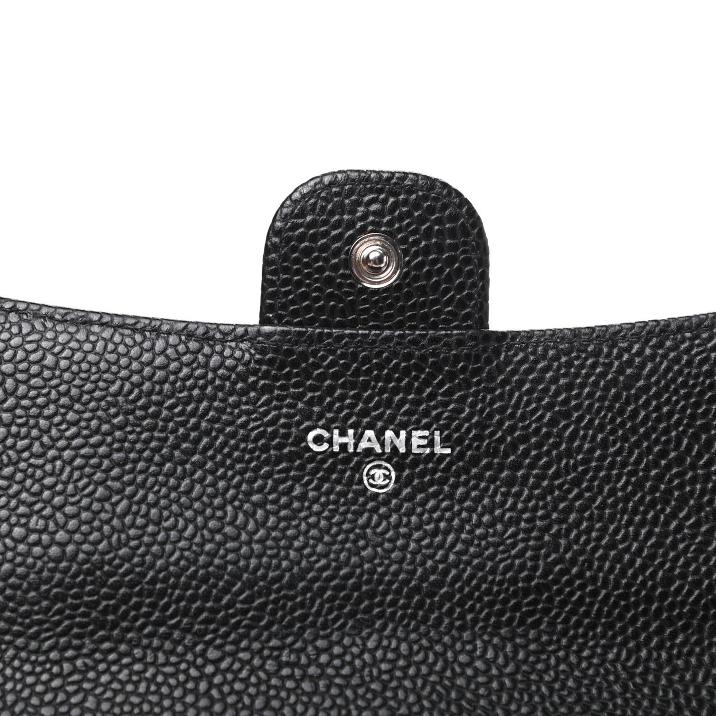 Caviar Quilted Large Flap Wallet Black