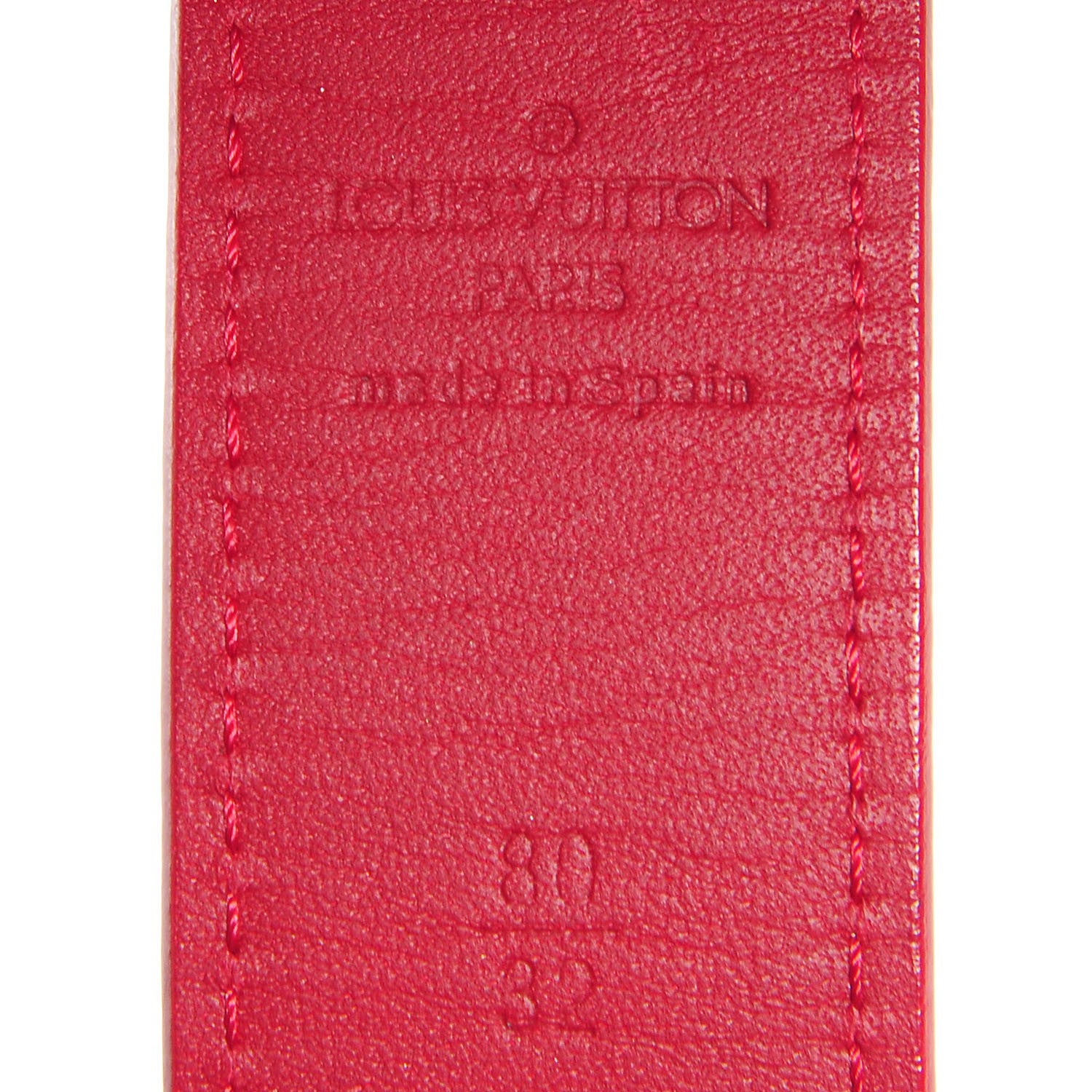 Louis Vuitton Monogram Multicolor LV Cut Reversible Belt 80 32 White Grenade 4 of 4