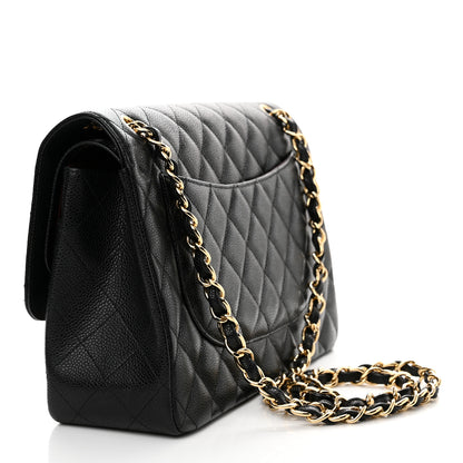 Chanel Caviar Quilted Jumbo Double Flap Black 3 of 11