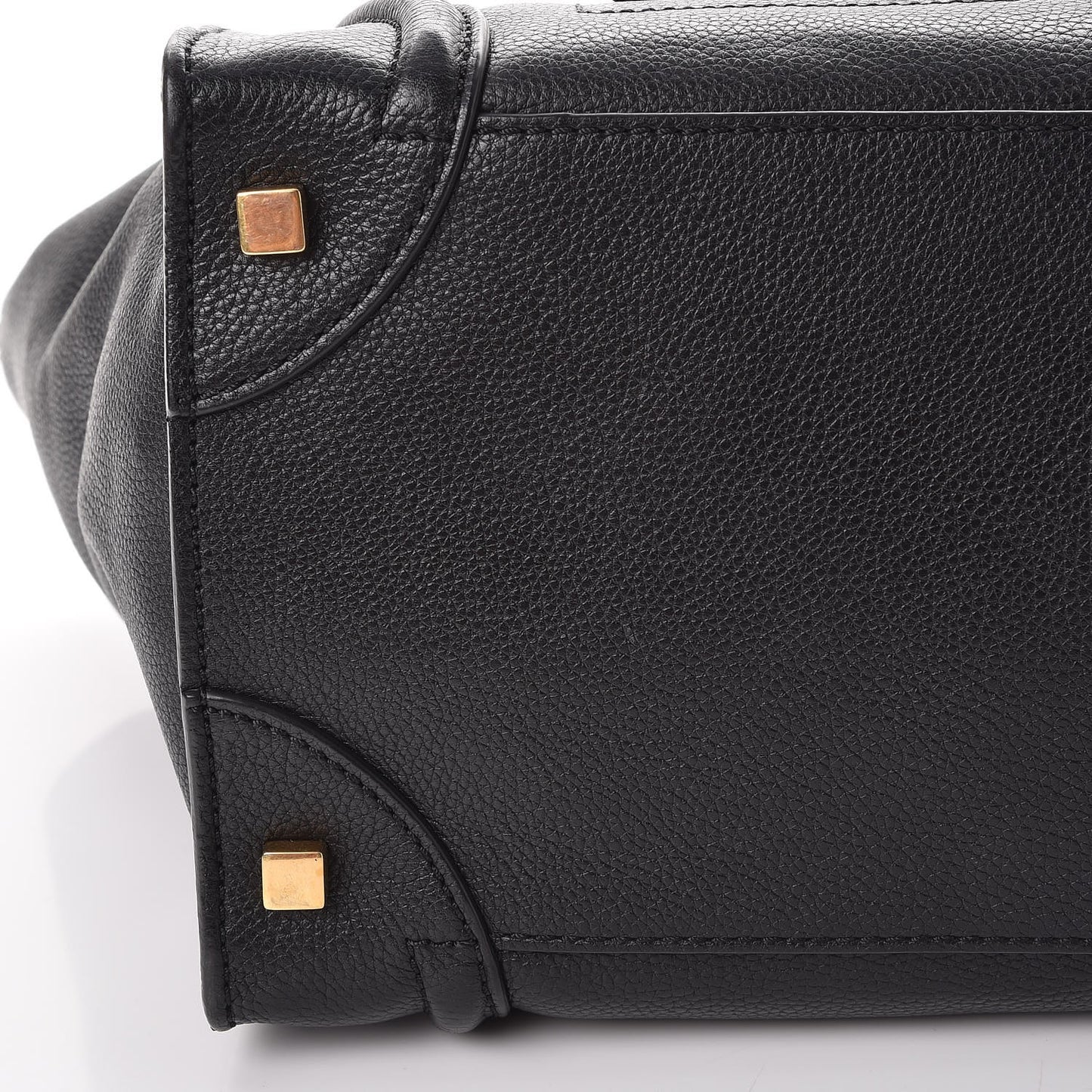 Drummed Calfskin Mini Luggage Black