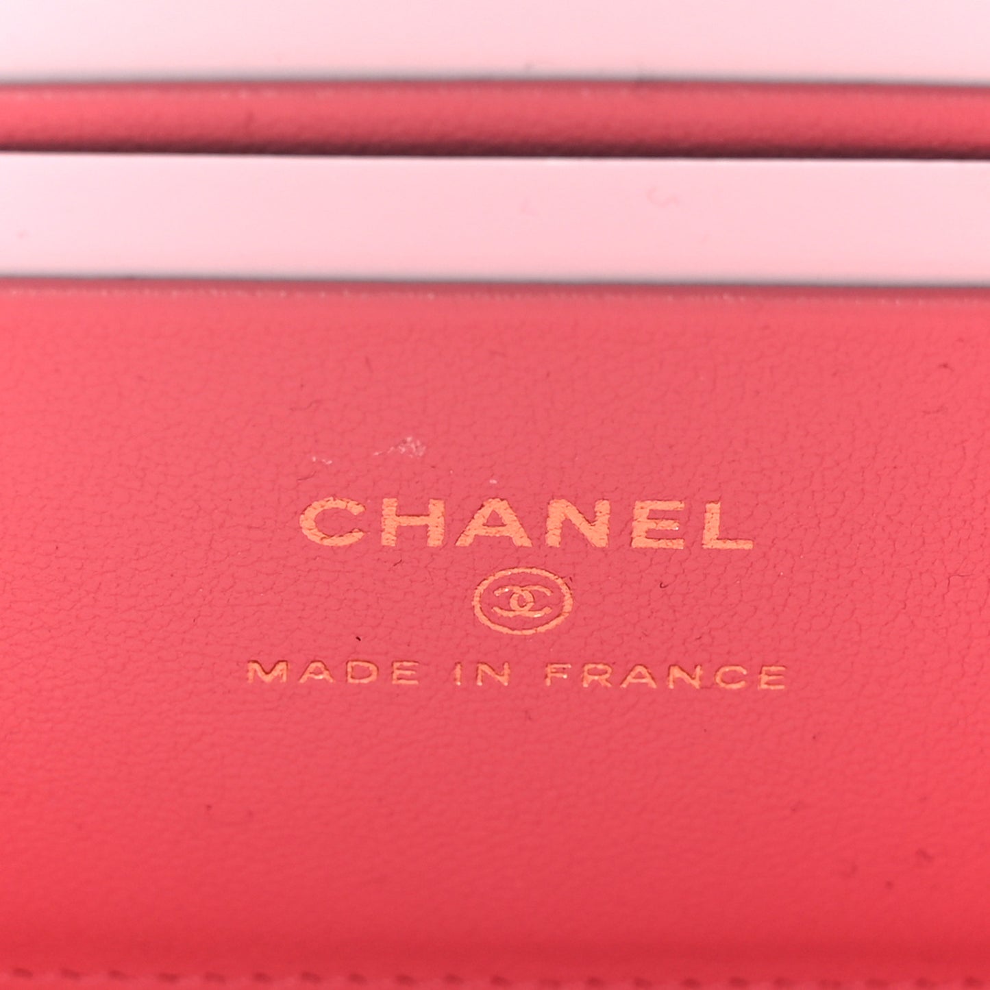 Lambskin Quilted Small Top Handle Vanity Case With Chain Pink
