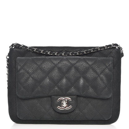 Chanel Iridescent Caviar Quilted Daily Zip Crossbody Bag Black 1 of 7