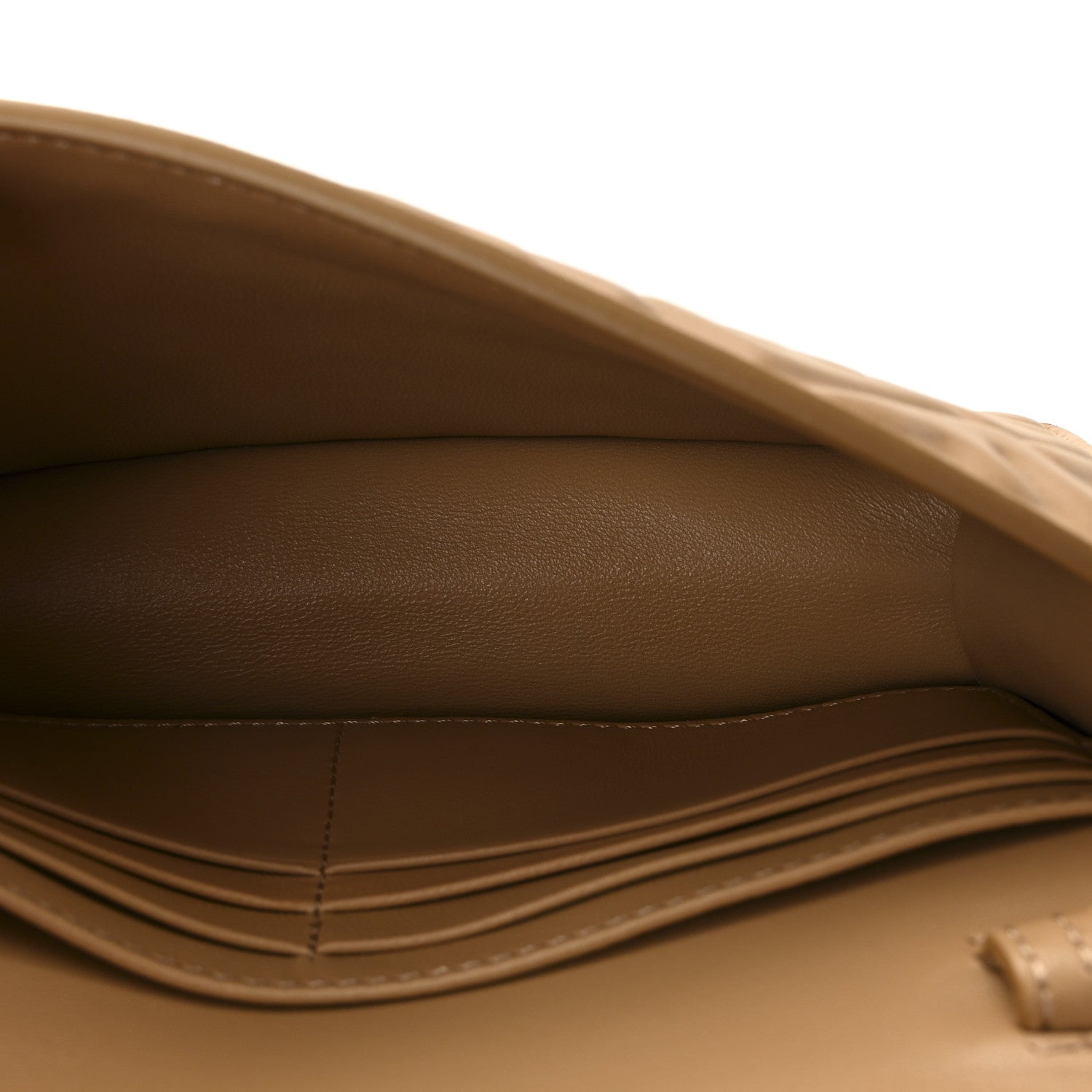 Fendi Nappa Matisse FF Embossed Wallet On Chain Baguette Miele Scuro 5 of 9