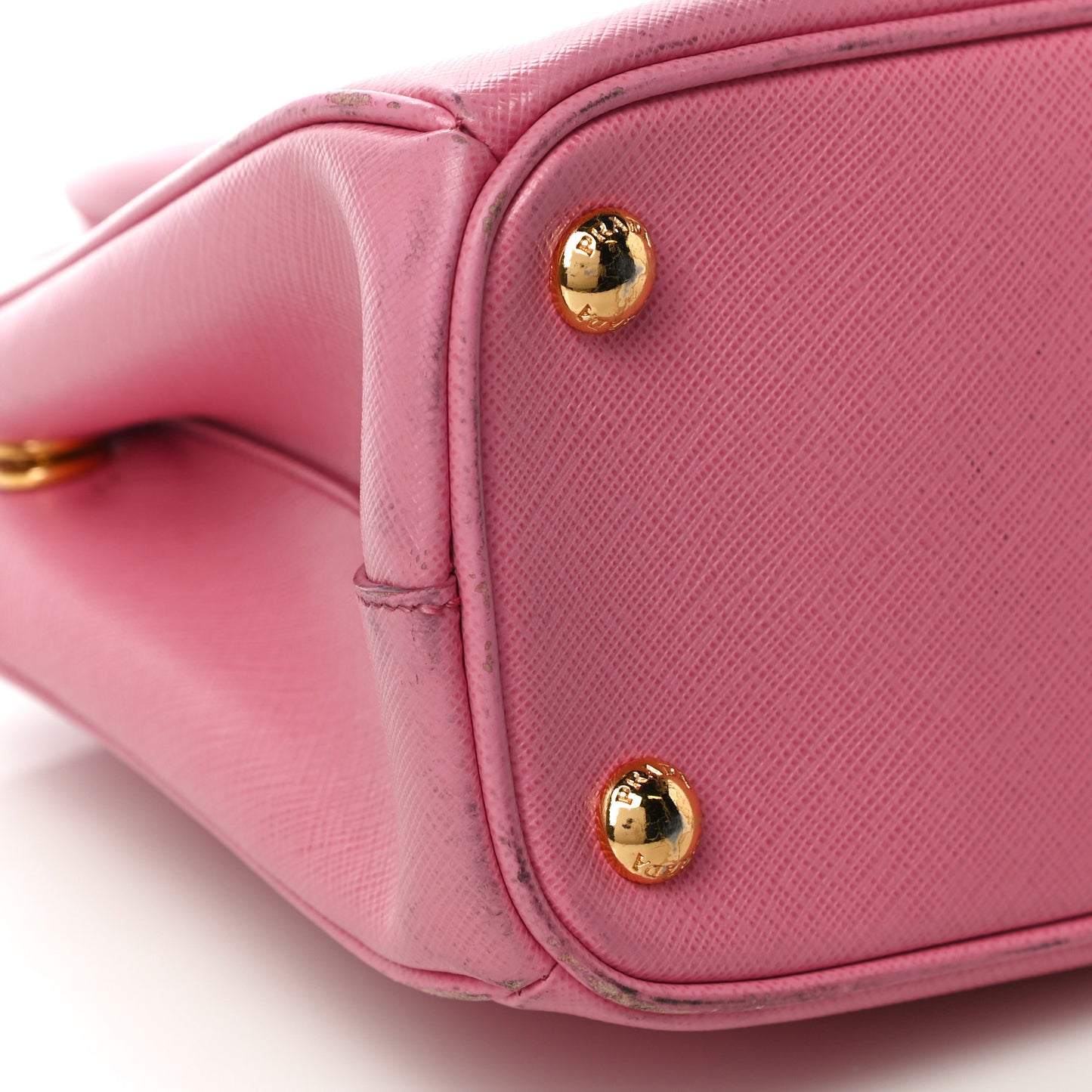 Saffiano Lux Mini Galleria Double Zip Tote Begonia