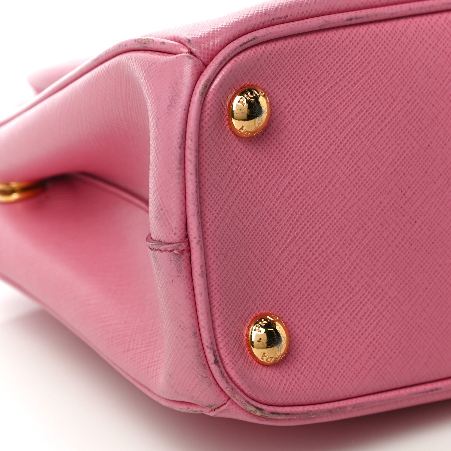 Prada Saffiano Lux Mini Galleria Double Zip Tote Begonia 10 of 35
