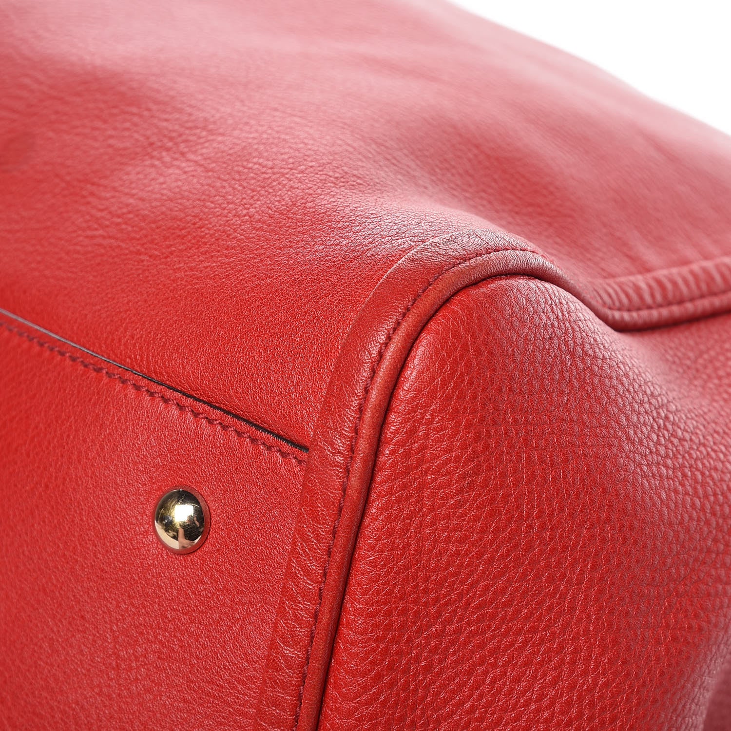 Gucci Pebbled Calfskin Large Soho Shoulder Bag Red 15 of 16