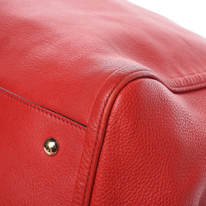 Gucci Pebbled Calfskin Large Soho Shoulder Bag Red 15 of 16