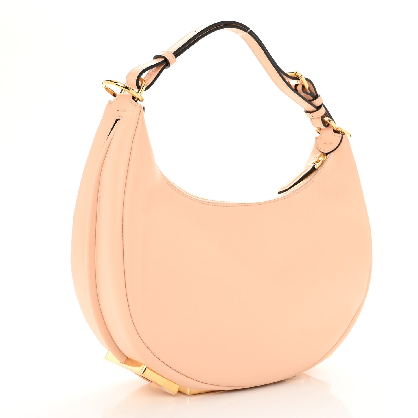 Vitello Grace Matte Small Fendigraphy Hobo Bag Light Rose