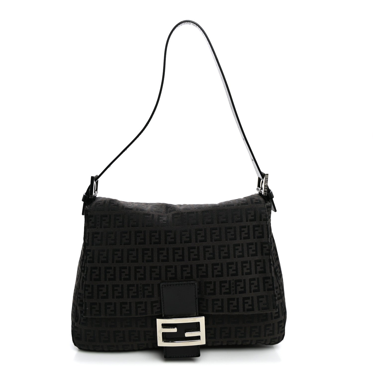 Fendi Zucchino Mama Baguette Black Moro 1 of 8