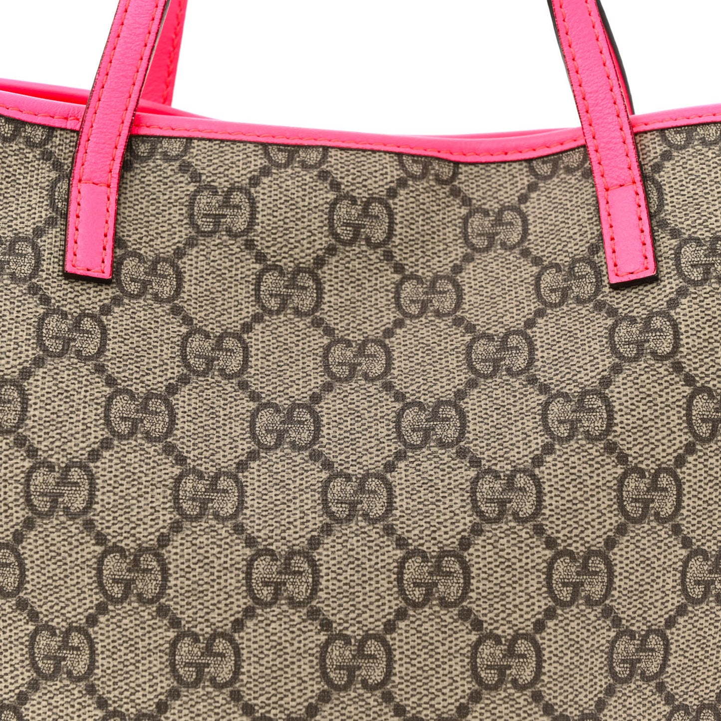 GG Supreme Monogram Kids Heart Tote Pink