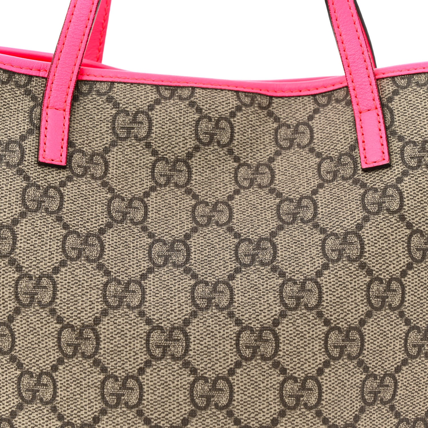 Gucci GG Supreme Monogram Kids Heart Tote Pink 9 of 14