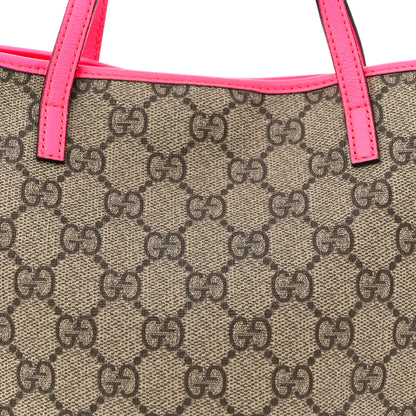 Gucci GG Supreme Monogram Kids Heart Tote Pink 9 of 14