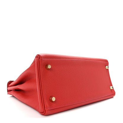 Hermes Togo Kelly Retourne 28 Rouge Casaque 4 of 14