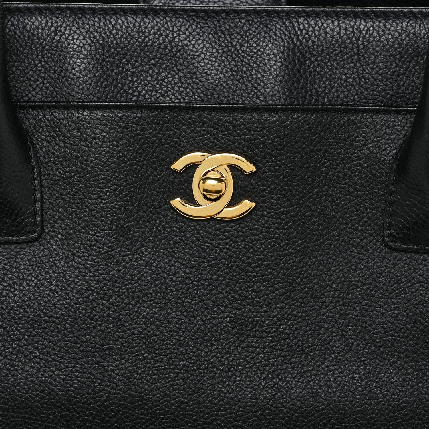 Chanel Calfskin Tall Cerf Tote Black 8 of 16