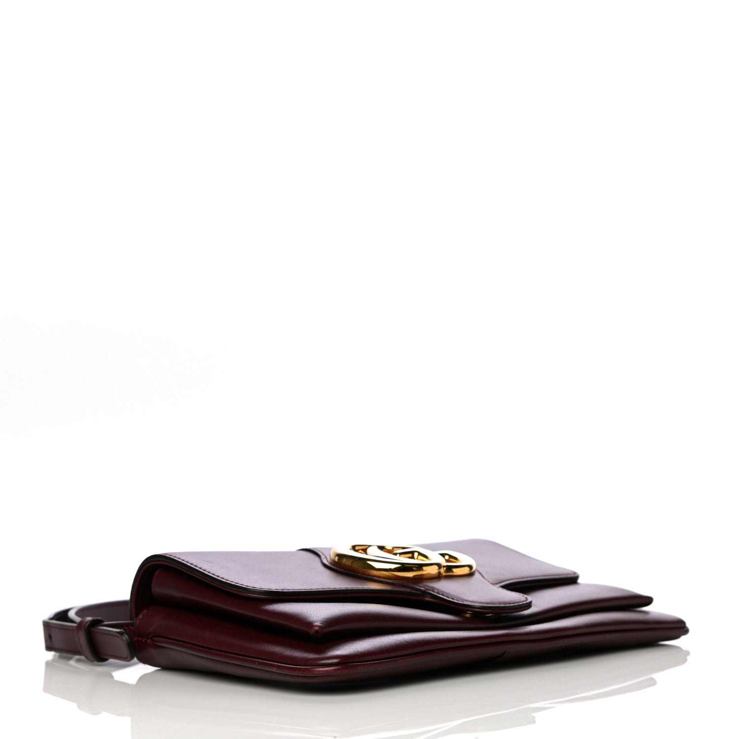 Gucci Vitello Palmellato Lux Small Arli Flap Shoulder Bag Vintage Bordeaux 4 of 15