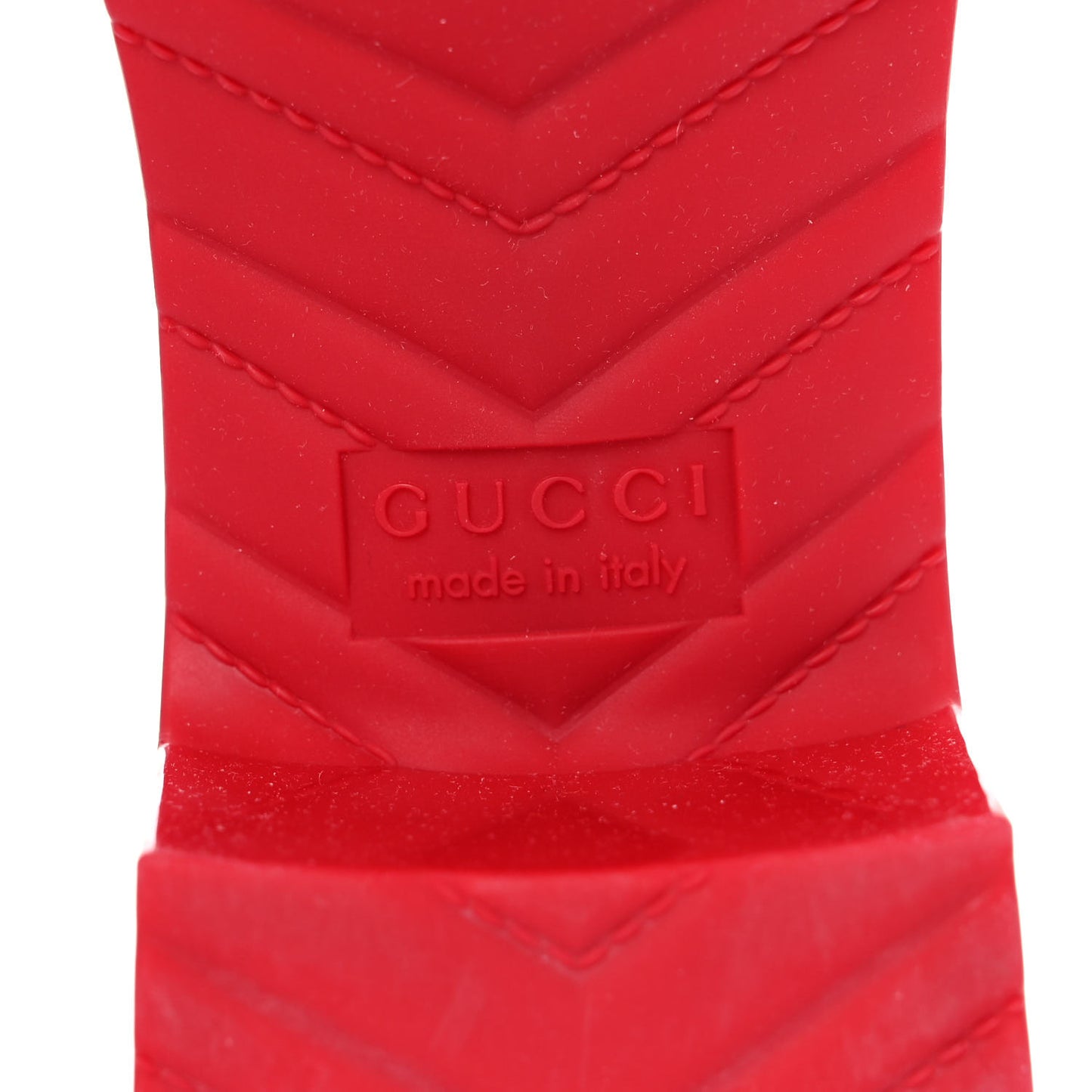 Rubber Gucci Logo Womens Platform 20/60mm Slide Sandals 38 Hibiscus Red