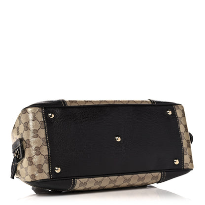 Gucci Crystal Monogram Web Princy Boston Brown 4 of 21