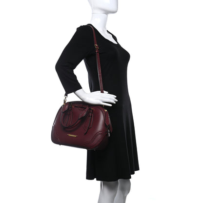 Burberry Calfskin Small Orchard Bowling Bag Burgundy Red 2 of 13