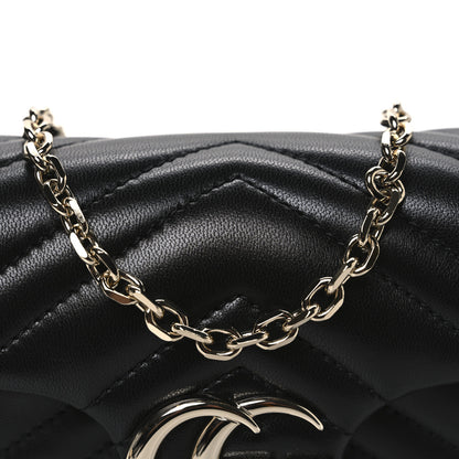 Gucci Lambskin Matelasse Mini GG Marmont Shoulder Bag Black 8 of 10