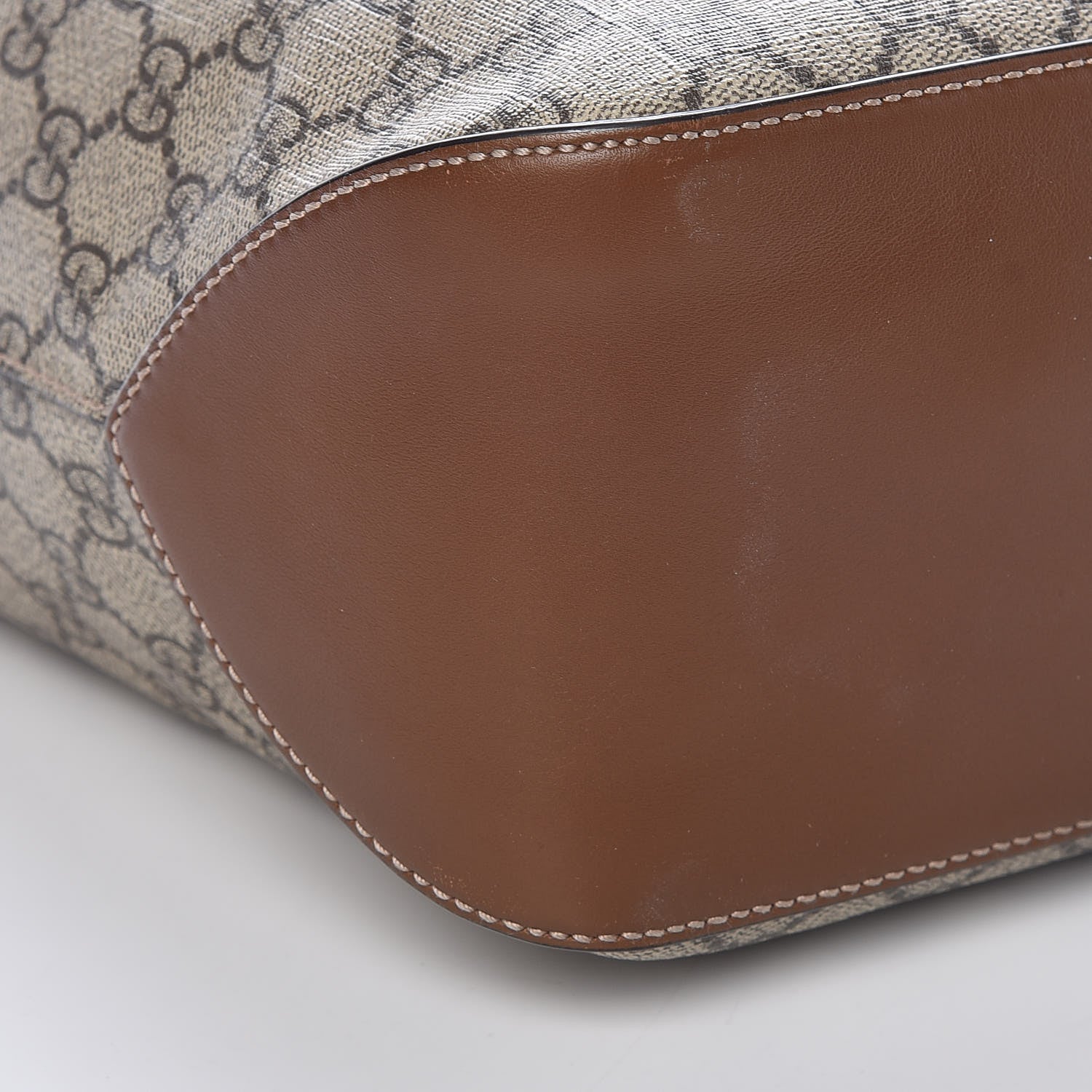 Gucci GG Supreme Monogram Large Linea A Hobo Light Brown 8 of 9