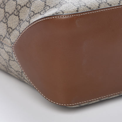 Gucci GG Supreme Monogram Large Linea A Hobo Light Brown 8 of 9